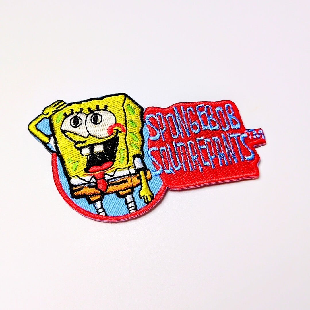送料無料！ ☆刺繍アイロンワッペン☆E024【 SpongeBob SquarePants