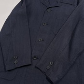 麻100% NEWYORKER ニューヨーカー リネン ジャケット カバーオール サイズ M /ネイビー/メンズ/日本製