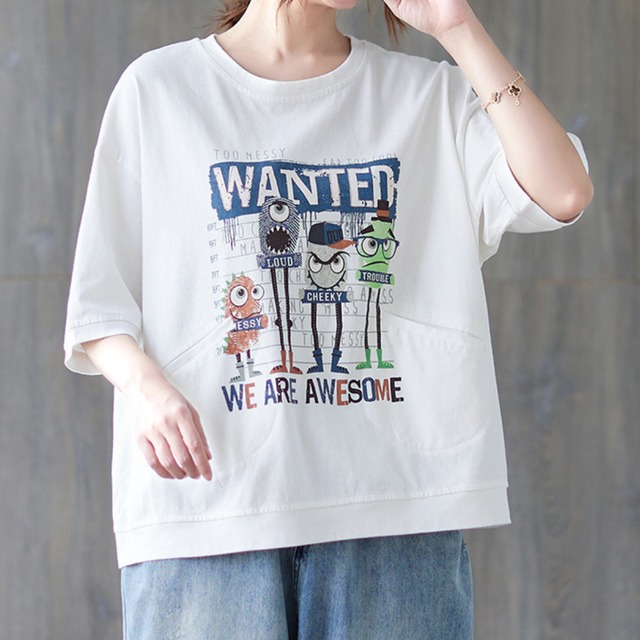 モンスタープリントTシャツ　　K77010