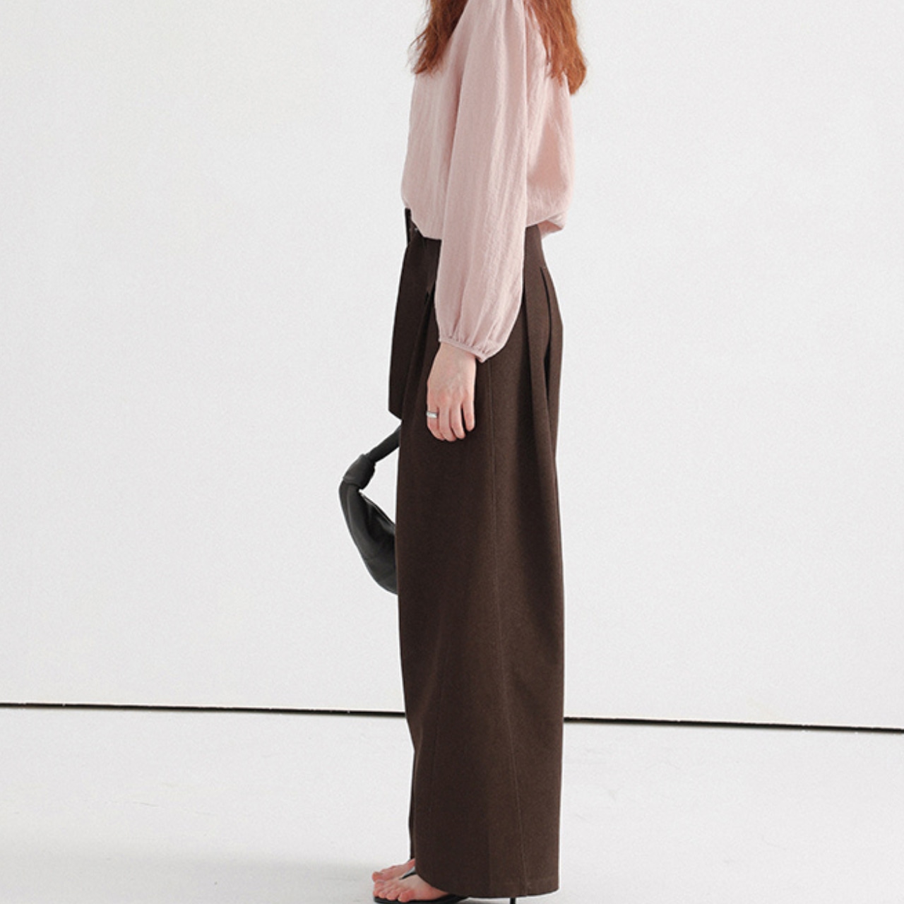 Tuck Wide Belted Pants T3825