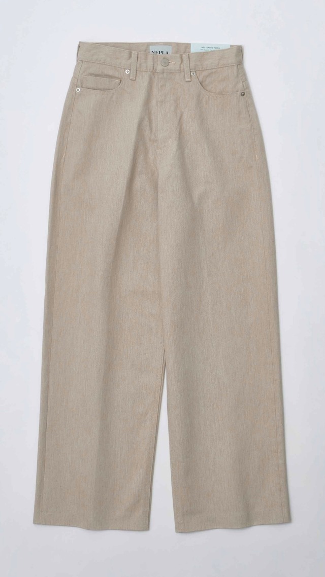 NAPLA -WIDE PANT- : CREAM MIX, : BEIGE MIX