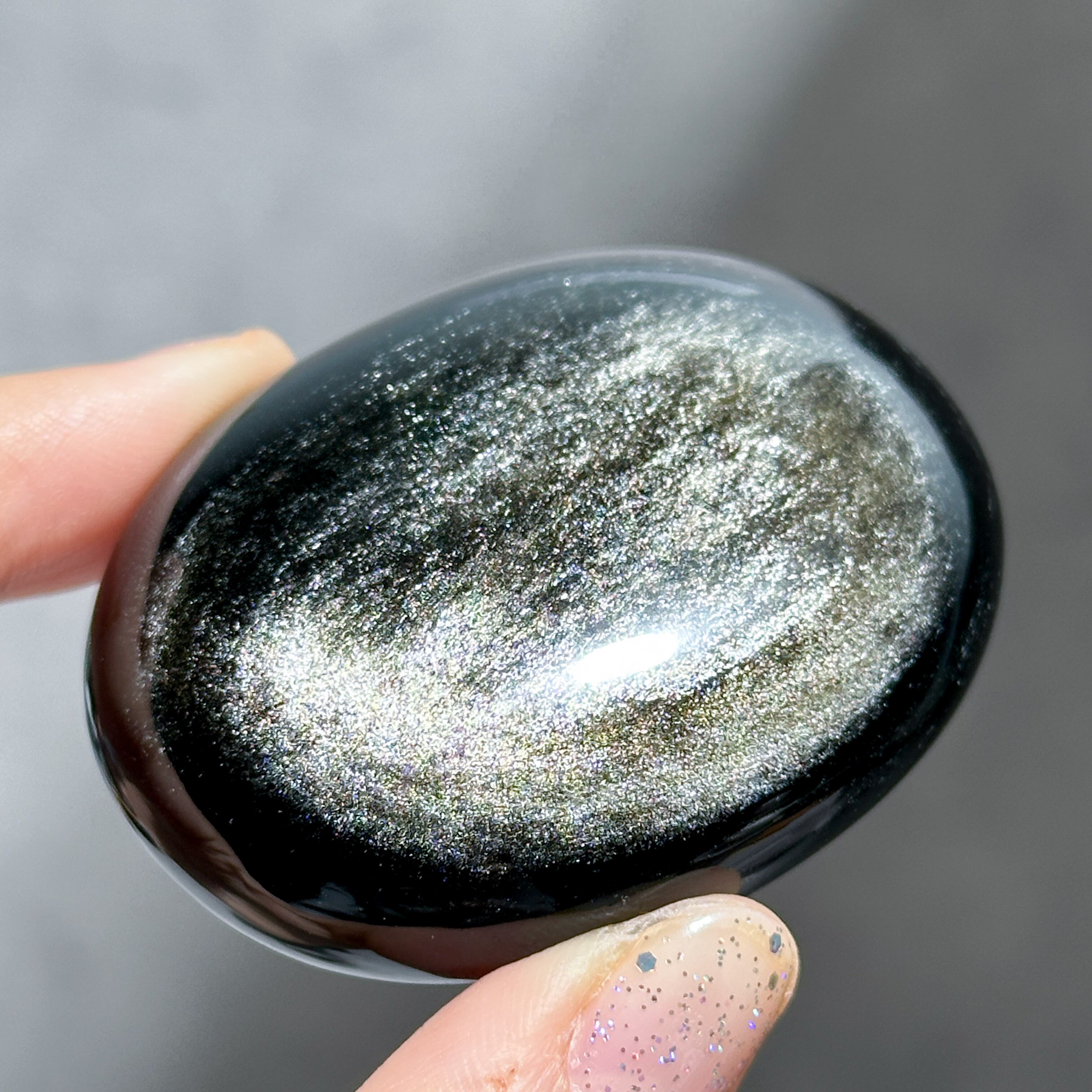 シルバーオブシディアン パーム33◇Silver obsidian◇天然石・鉱物・パワーストーン