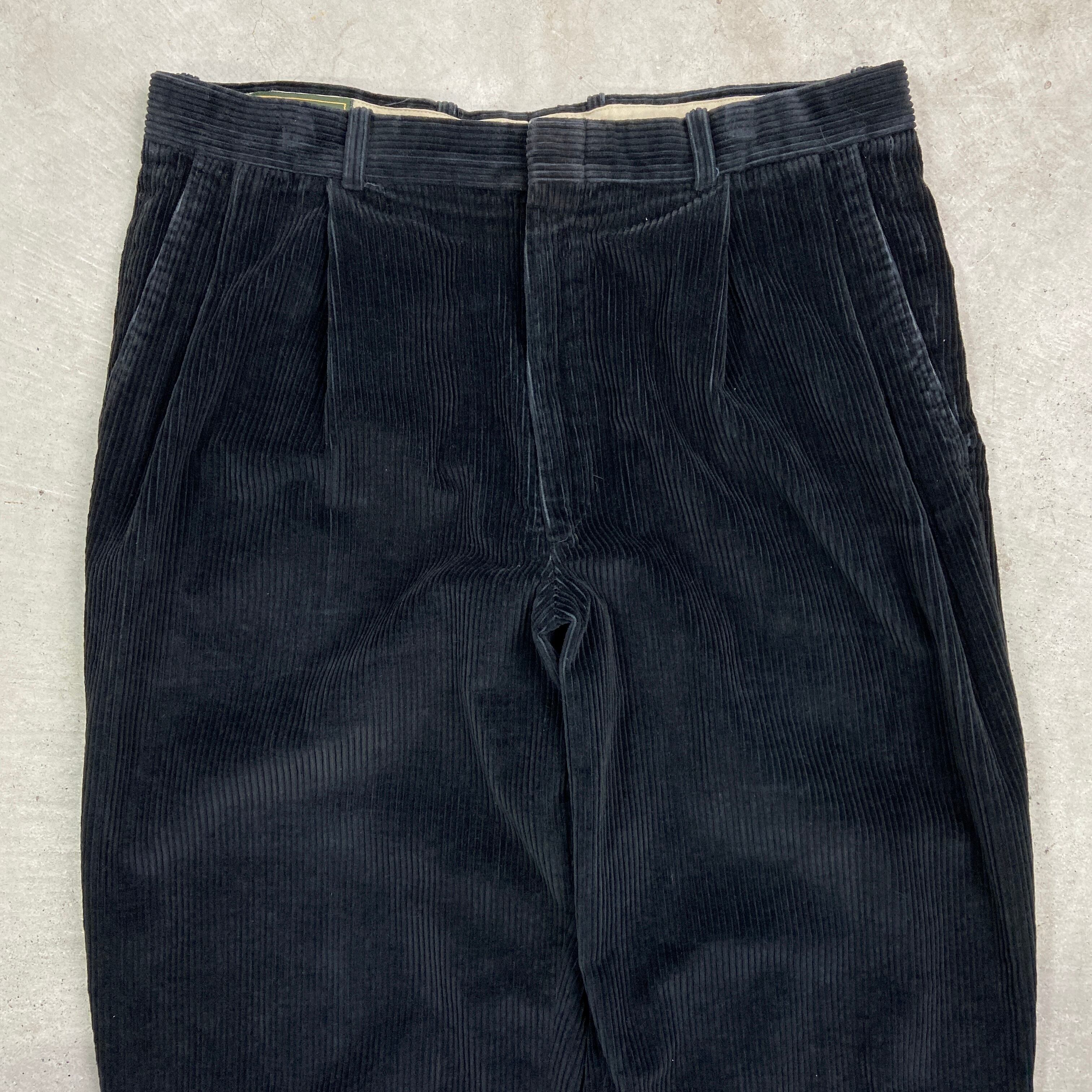 PURIST コーデュロイパンツ ワイド 2タック 太畝 メンズW35相当 古着