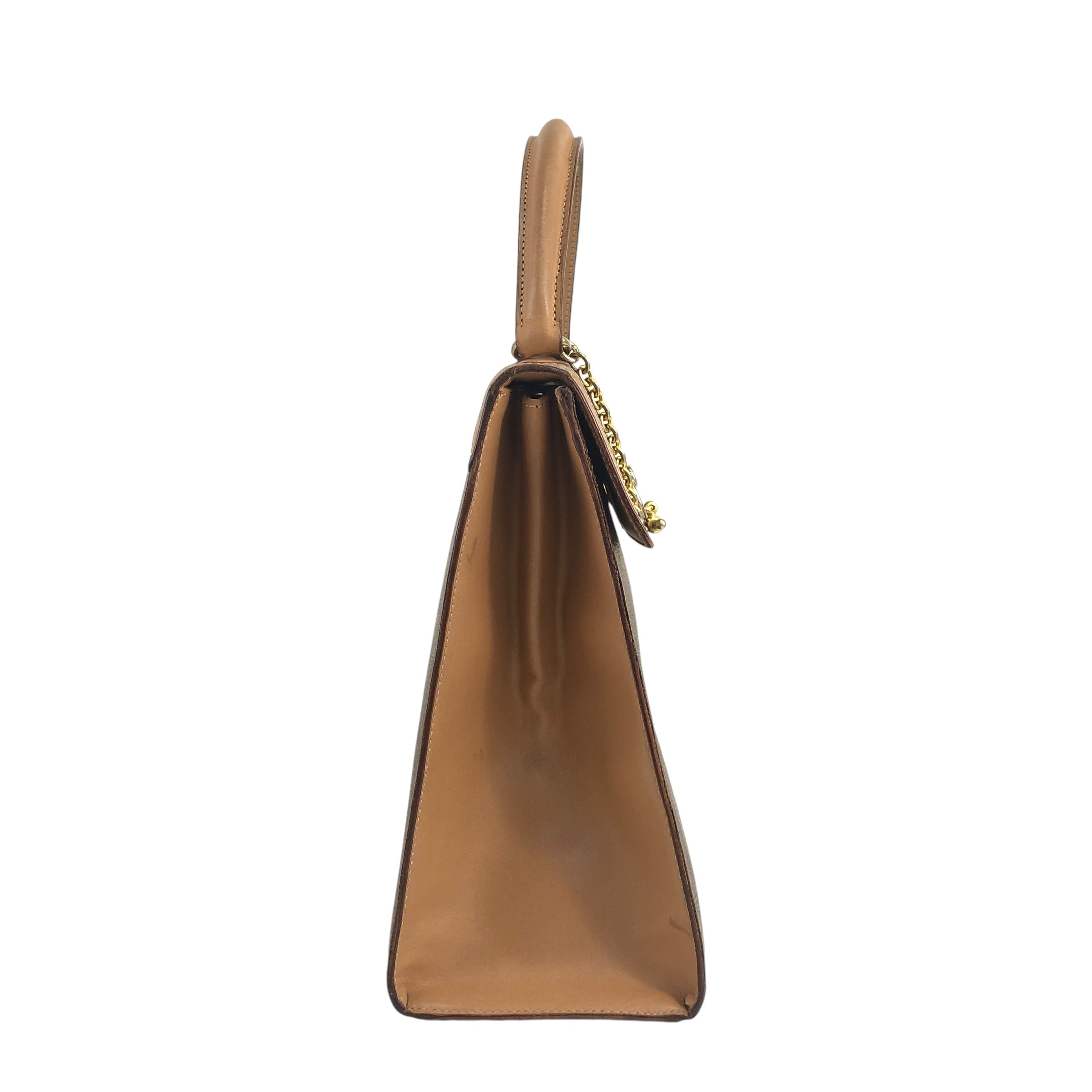 CELINE セリーヌ マカダム ハンドバッグ ブラウン ガンチーニ CELINE セリーヌ マカダム ハンドバッグ ブラウン ガンチーニ