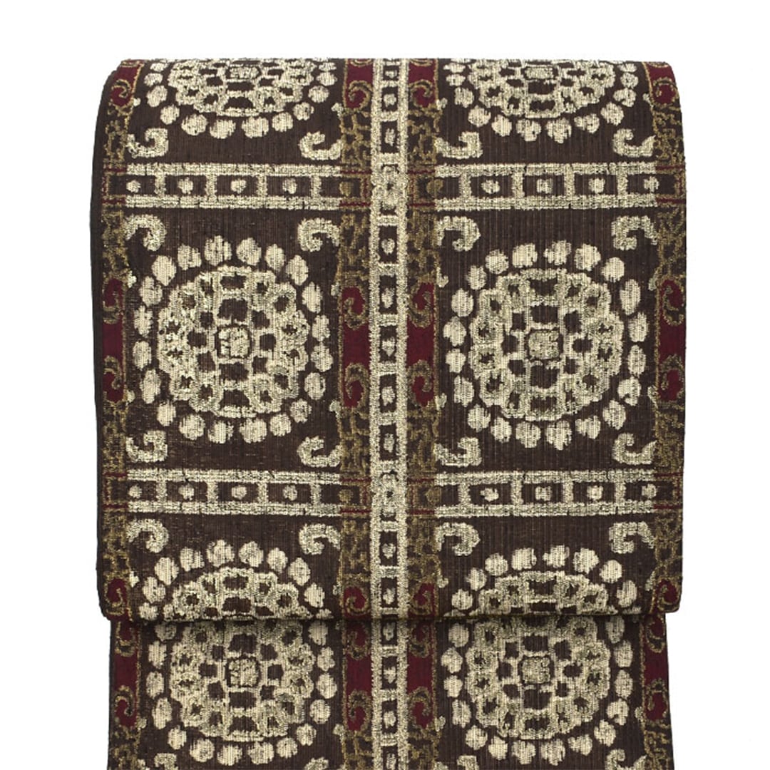 袋帯]本金唐革 名門 織匠川島 謹製 本革 正絹 日本製(商品番号:21784