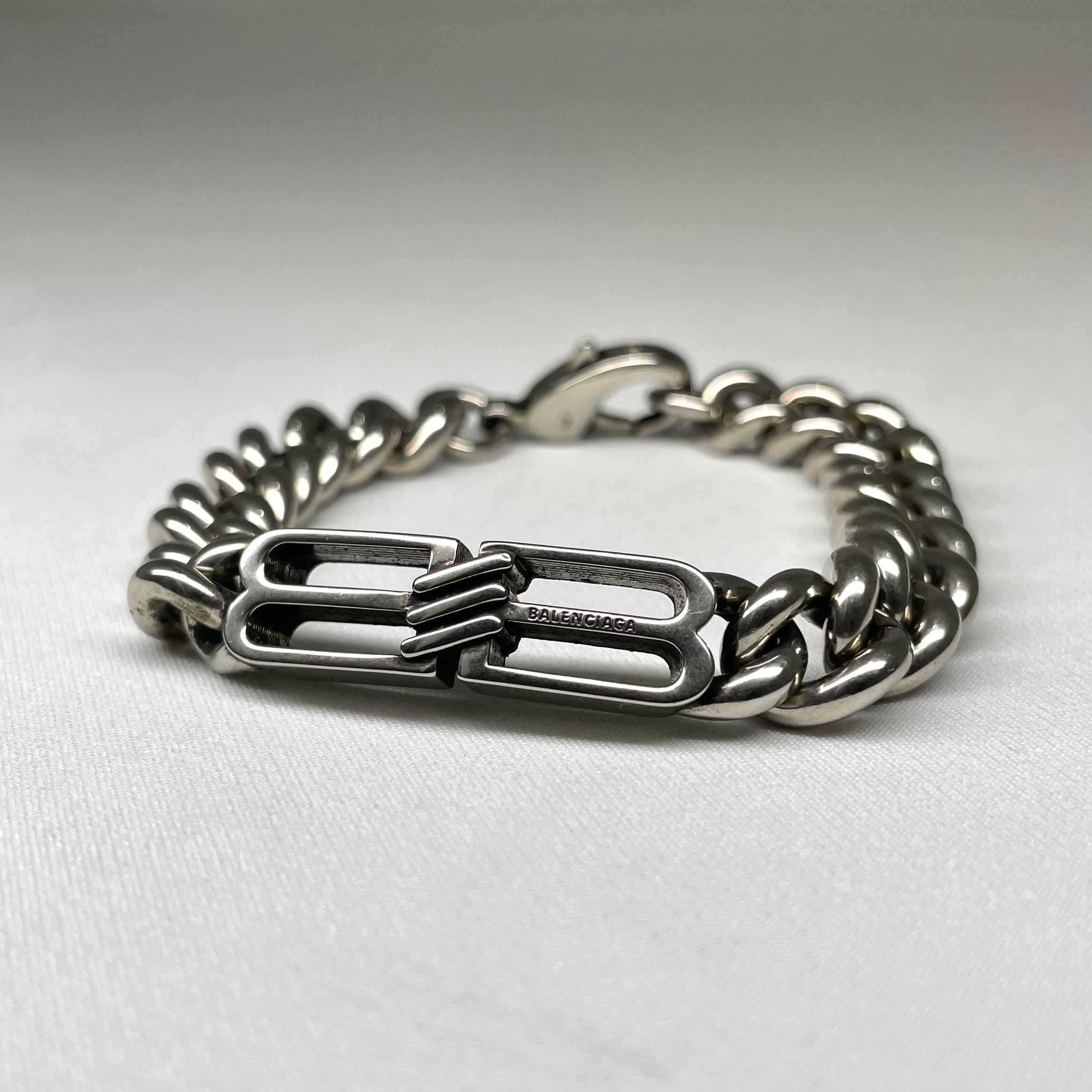 BALENCIAGA BBロゴ チェーン ブレスレット シルバー バレンシアガ | 2122