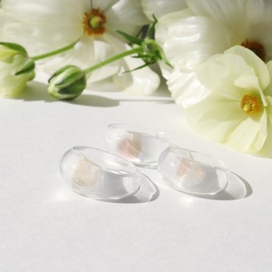 RING || 【通常商品】 ROUND SHAPED CLEAR RING (KASUMI PINK X GOLD) || 1 RING || CLEAR || FBA038