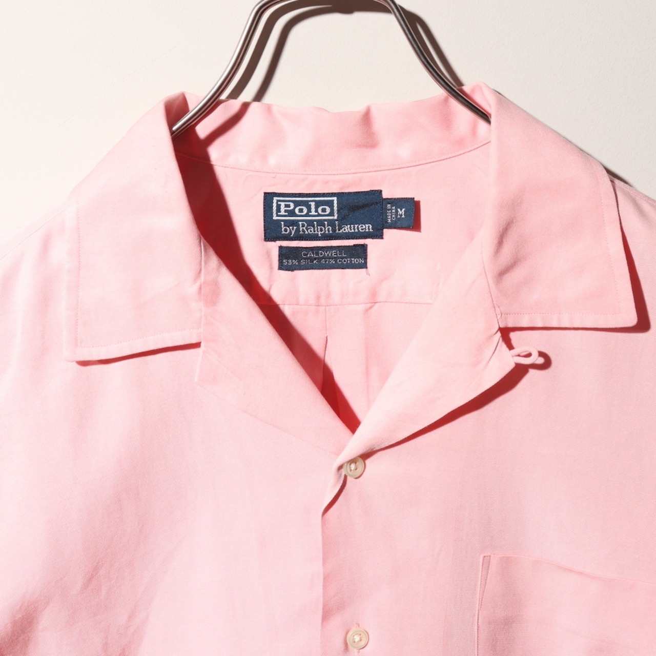 美品 M 完全無地 Caldwell ピンク ポロラルフローレン 半袖シャツ