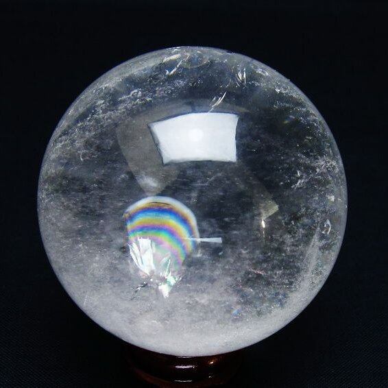 水晶 丸玉 55mm スフィア 置物 水晶玉 一点物 151-8955