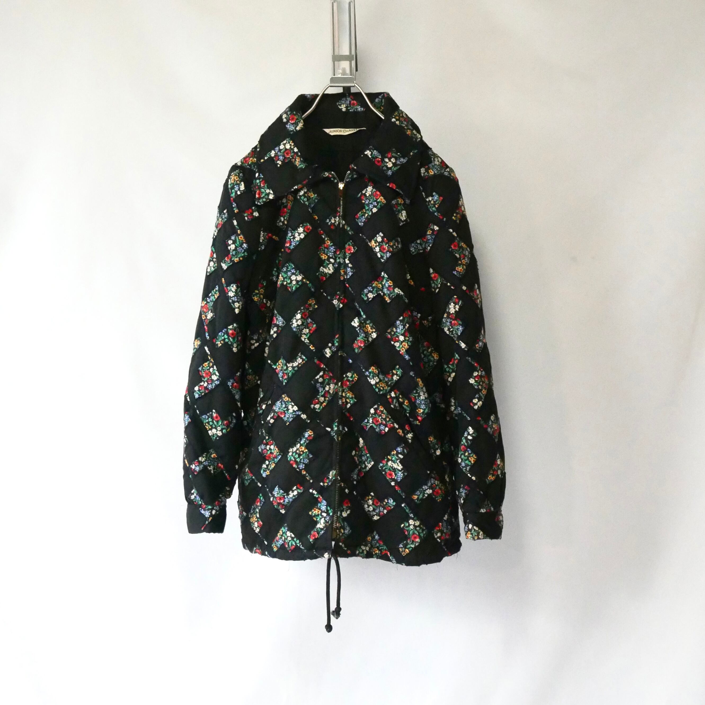 80s vintage beige×orange long coat 80年代 ベージュ オレンジ袖口