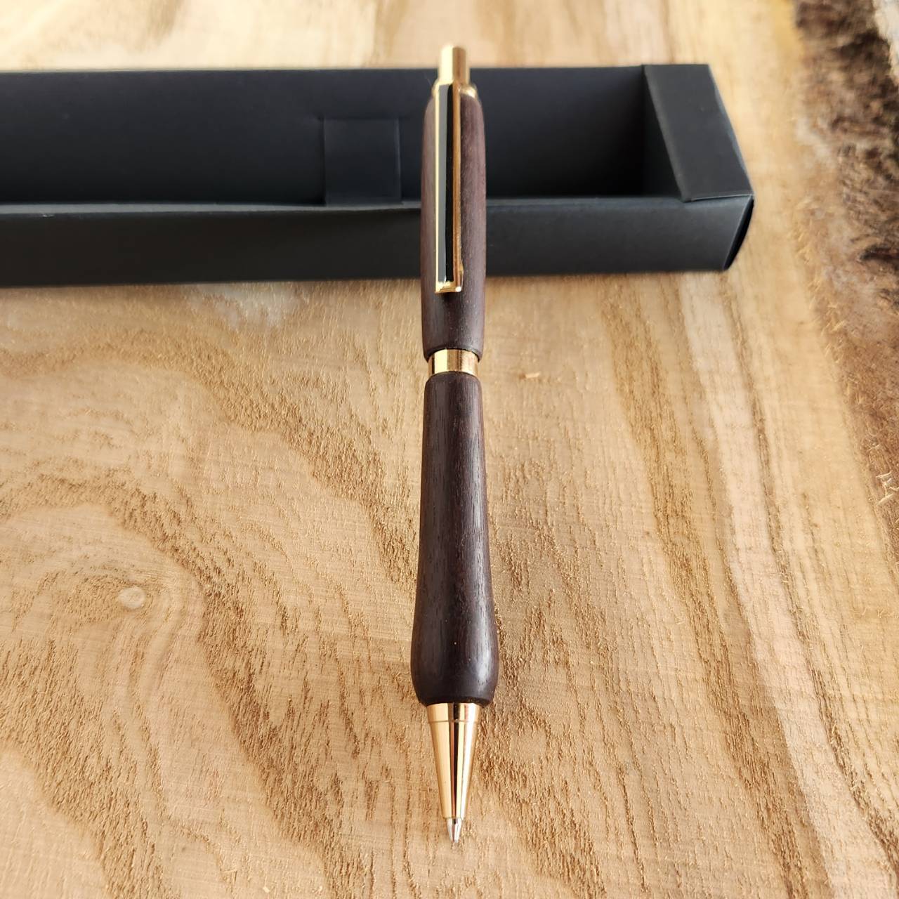 slim24シリーズ】縞黒檀（しまこくたん）の木軸ペン（シャープペンシル
