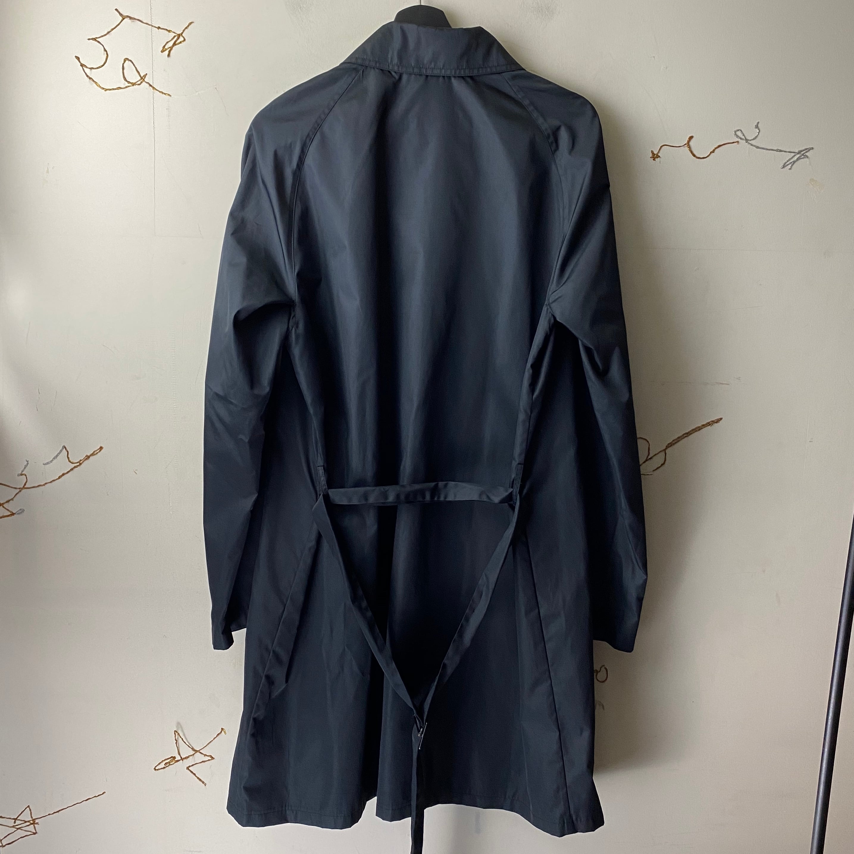 YVES SAINT LAURENT by stefano pilati black color nylon coat | NOIR 