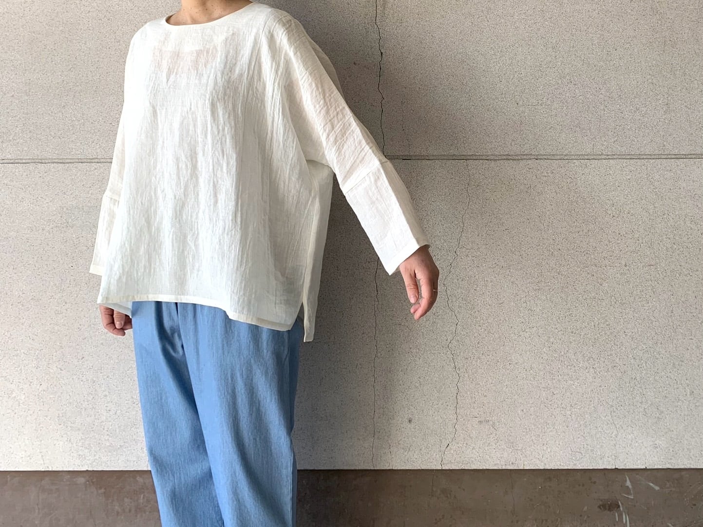 COSMIC WONDER】Linen lawn dolman sleeve shirt/ 23CW01212