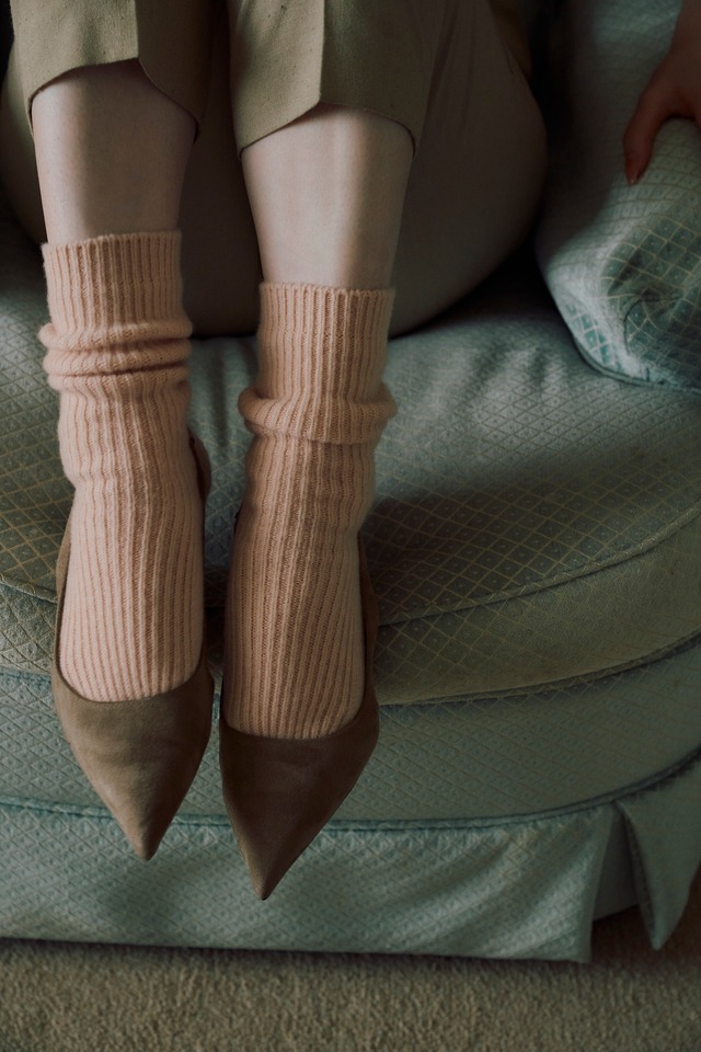 North pole Lamb’s wool socks col.powder pink