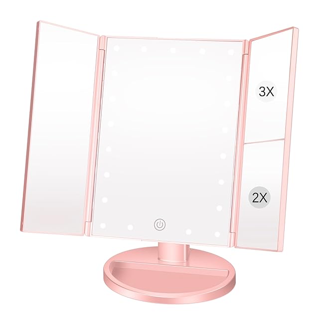 BESTOPE 化粧鏡 女優ミラー 壁掛け/卓上両用 ハリウッドミラー 卓上鏡