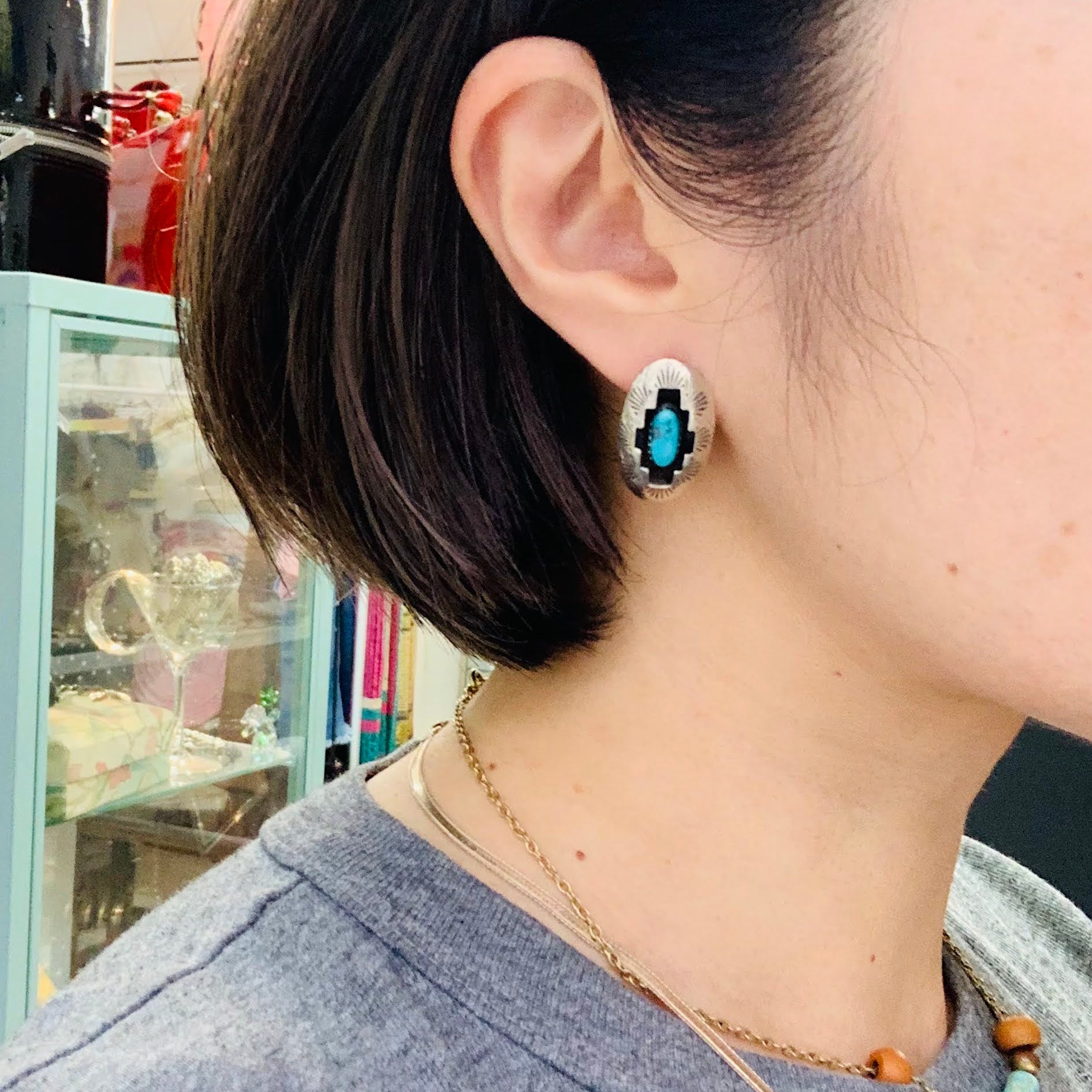 Native American Pierced Earrings