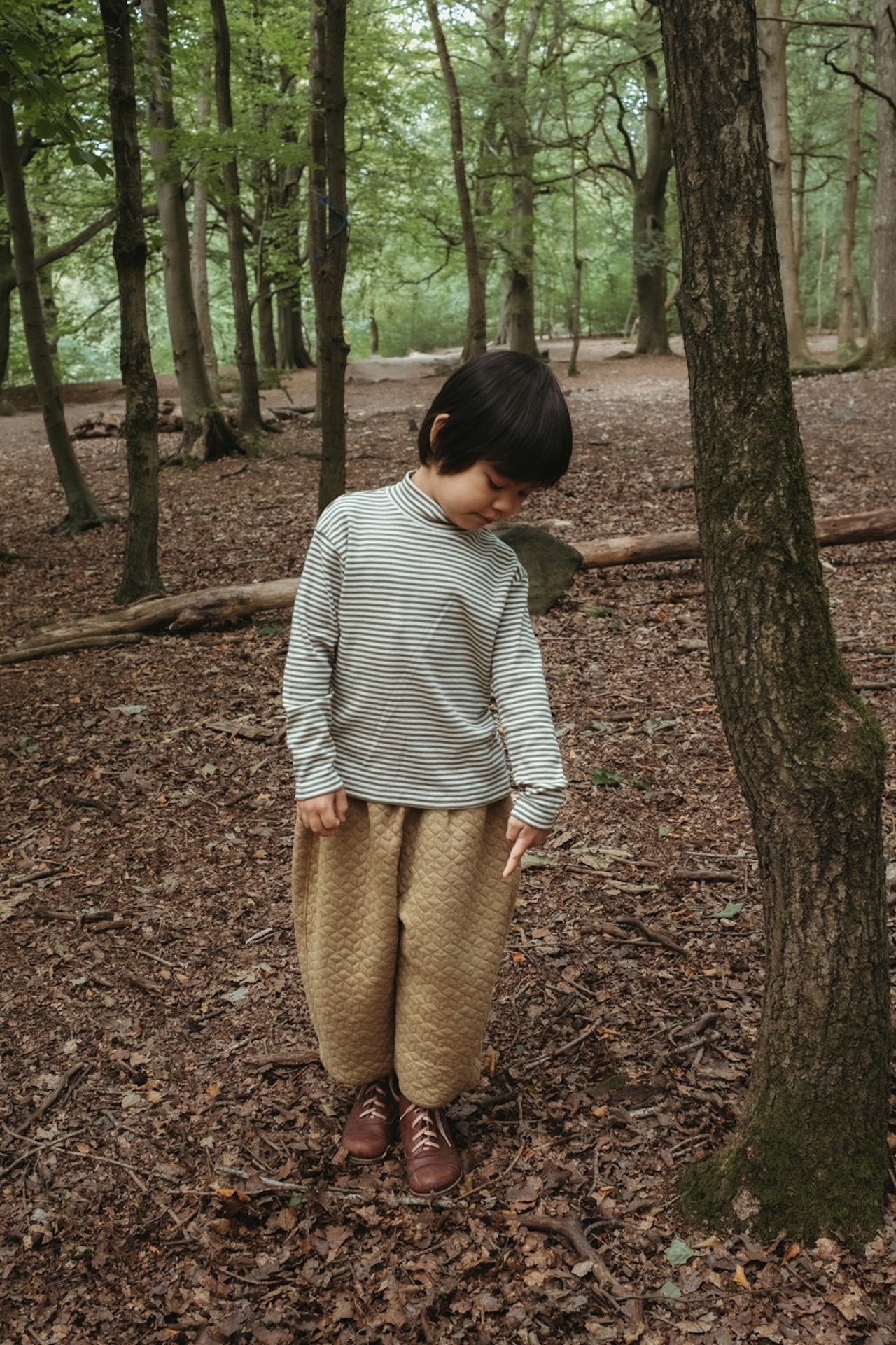 ORGANIC ZOO Fern Stripes Turtle Neck Top