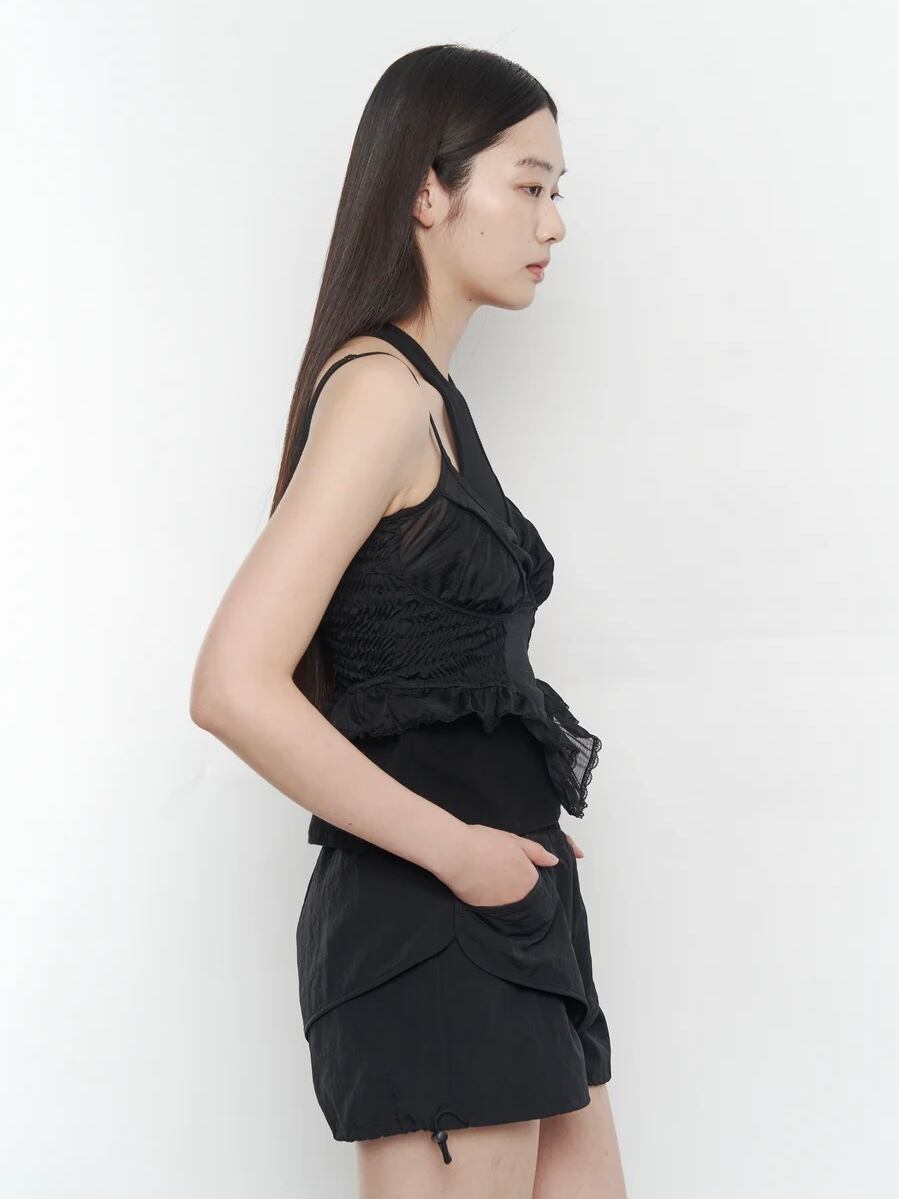 POOLDE INVERSE LAYERED TOP キャミソール 26SS】POOLDE プールデ / キャミソール レイヤードトップス / INVERSE