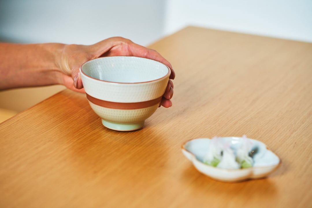 蘇嶐窯】掛分飛鉋湯呑（青） | kanra shop | 京都から日本の工芸を発信