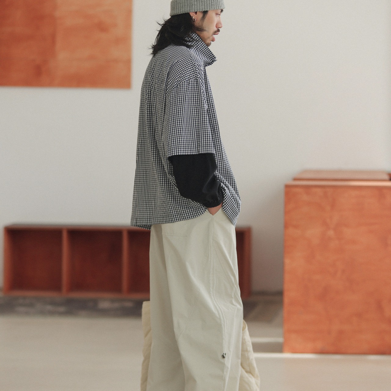 ギンガムチェック ハーフスリーブ ジャケット A1714 - 4