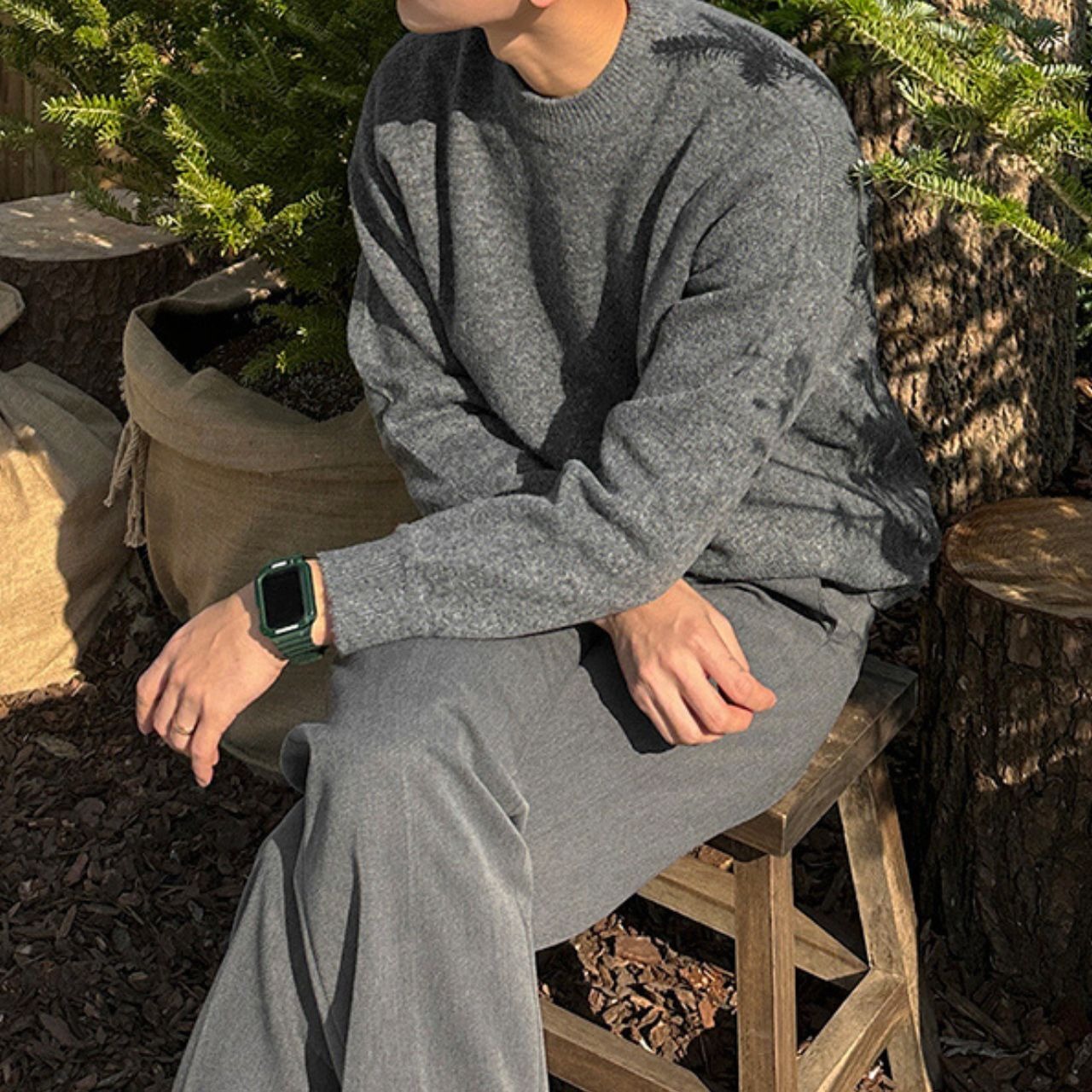 ベーシックラウンドネックニット　MT0080332