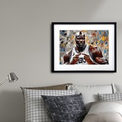 The Big Aristotle｜NBAレジェンドをオマージュしたモダンアートポスター｜知性とパワーを象徴するスタイリッシュなインテリアアートA3ポスター