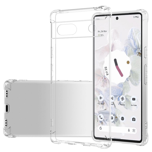 Google Pixel 7A 用 ケース クリア TPU グーグル ピクセル 7A 対応 透明 カバー バンパー SMPURF