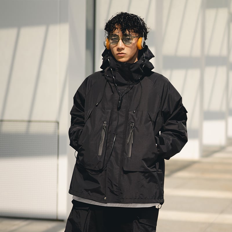 00s 刺繍ロゴ パタゴニア ストレッチゼファージャケット M 黒/グレー