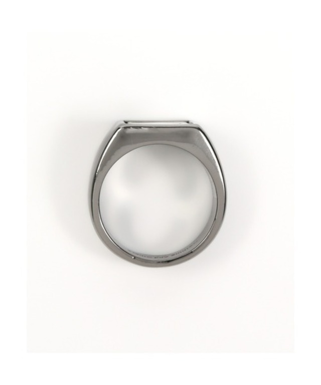 【unisex16号・18号】Square Ring (Silver/Black)