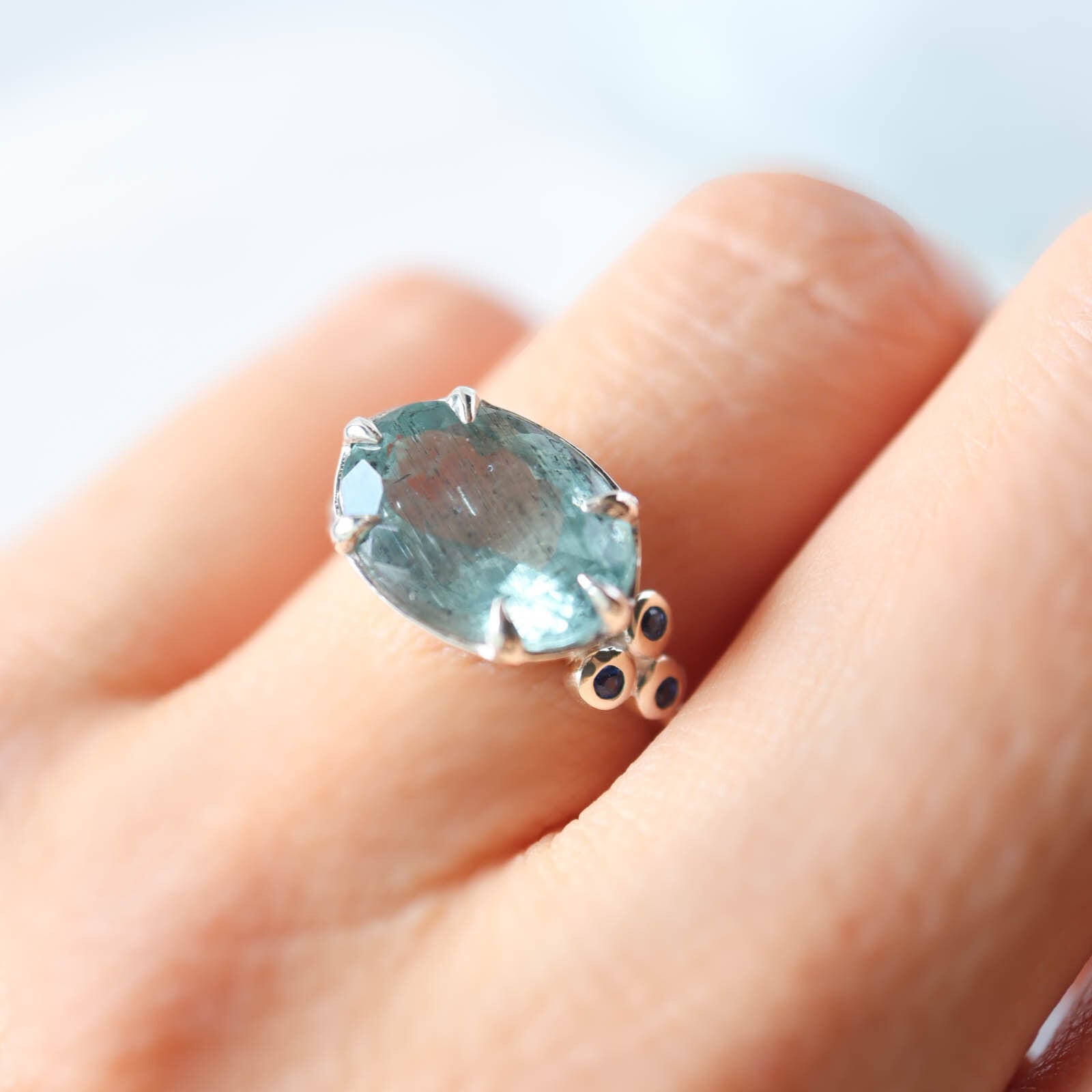 Moss Aquamarine モスアクアマリン＆サファイア リング | DoubleMoon
