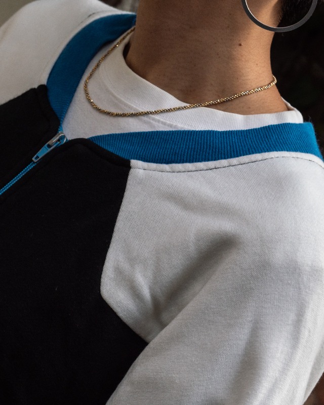 "Line up" '80s vintage Zip sweat jacket