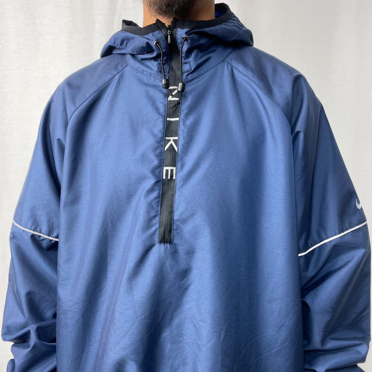 90～00年代 NIKE ナイキ ハーフジップ アノラックパーカー メンズ2XL 古着 90s 00s ビンテージ ヴィンテージ Y2K  ナイロンプルオーバー ネイビー 紺色 ビッグサイズ 大きいサイズ 【ナイロンジャケット】 | cave 古着屋【公式】古着通販サイト