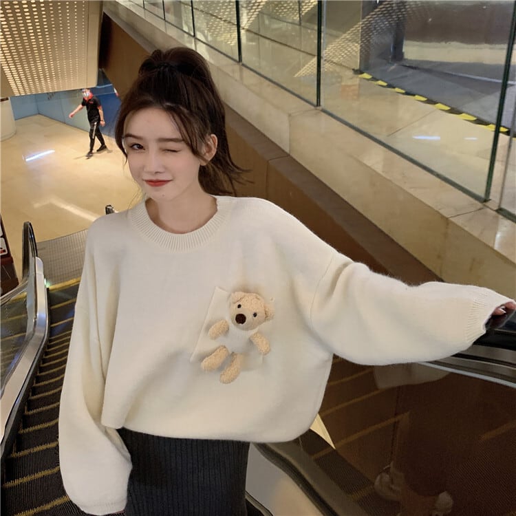 ポケットくまちゃんニット4色 | selectshop belle FLEUR