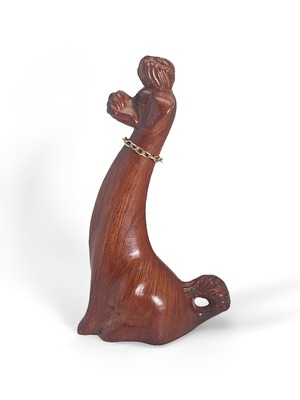 ヴィンテージ雑貨 プードル オブジェ（木製フィギュリン）