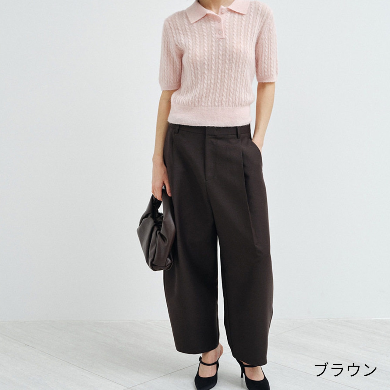 Center Press Wide Pants T4372