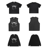 VINTAGE ストリート シルエットプリント Tシャツ T1779