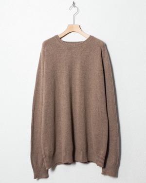 cashmere knitted sweater / COLOR:BEIGE