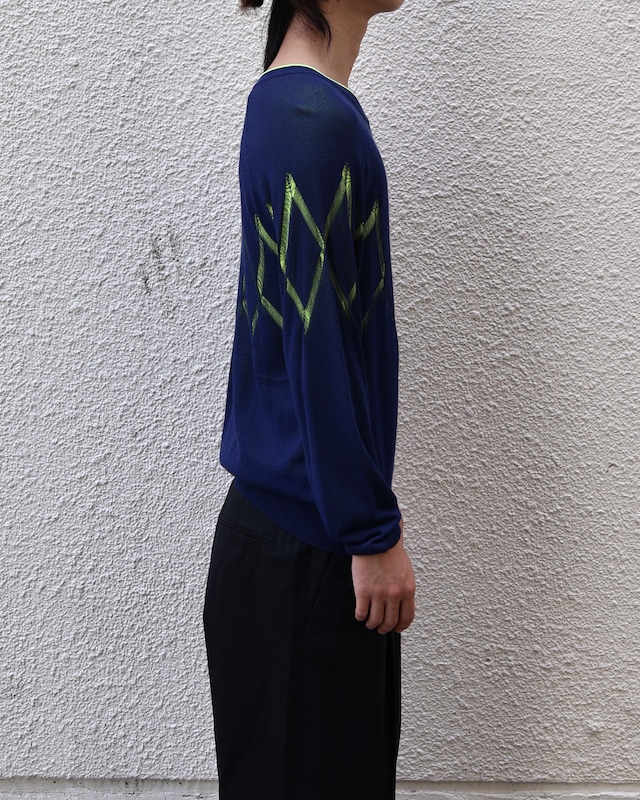 【VERSACE】coloring layered design knit