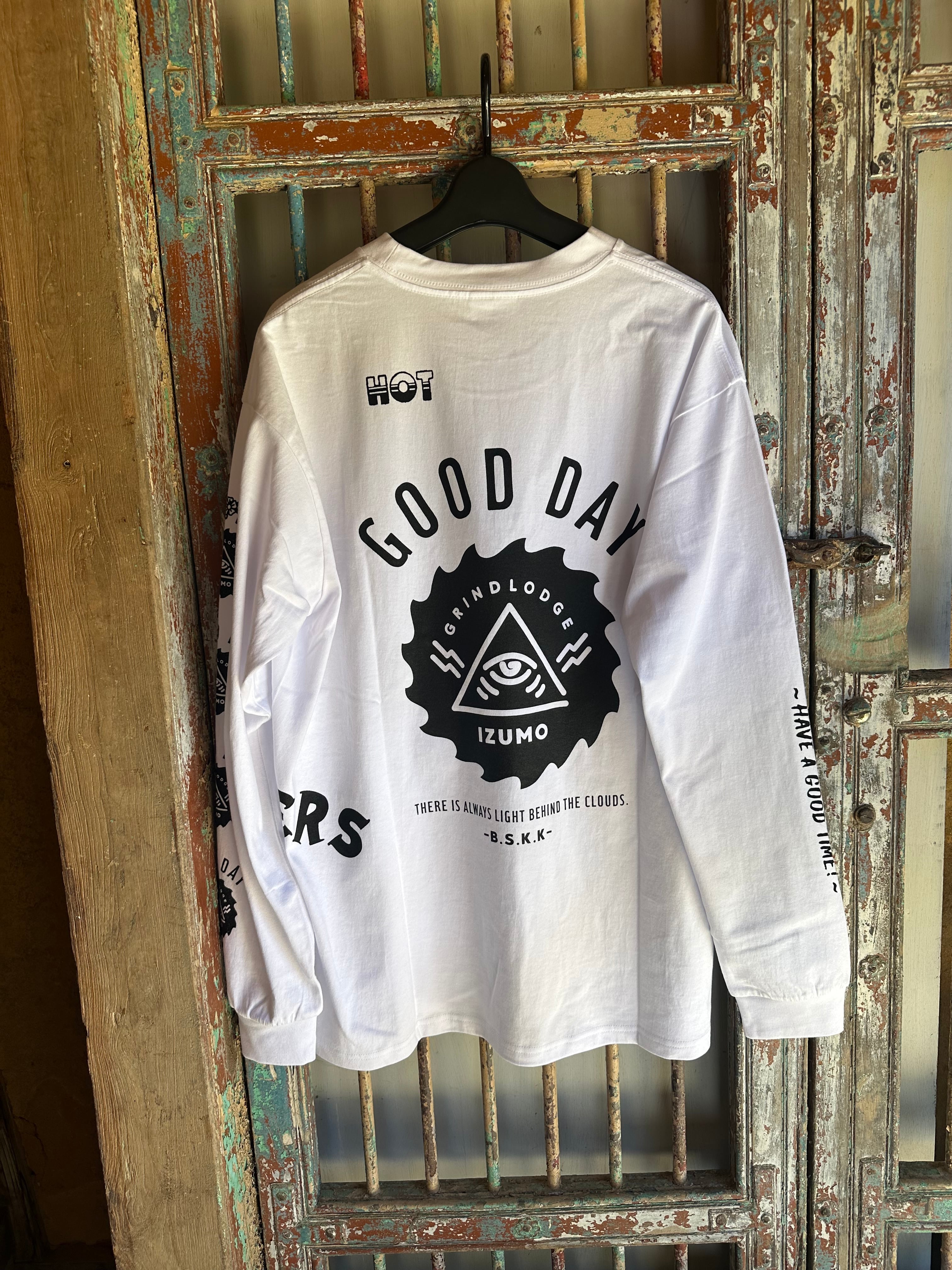GOOD DAY SP L/S TEE L size GOAT WHITE