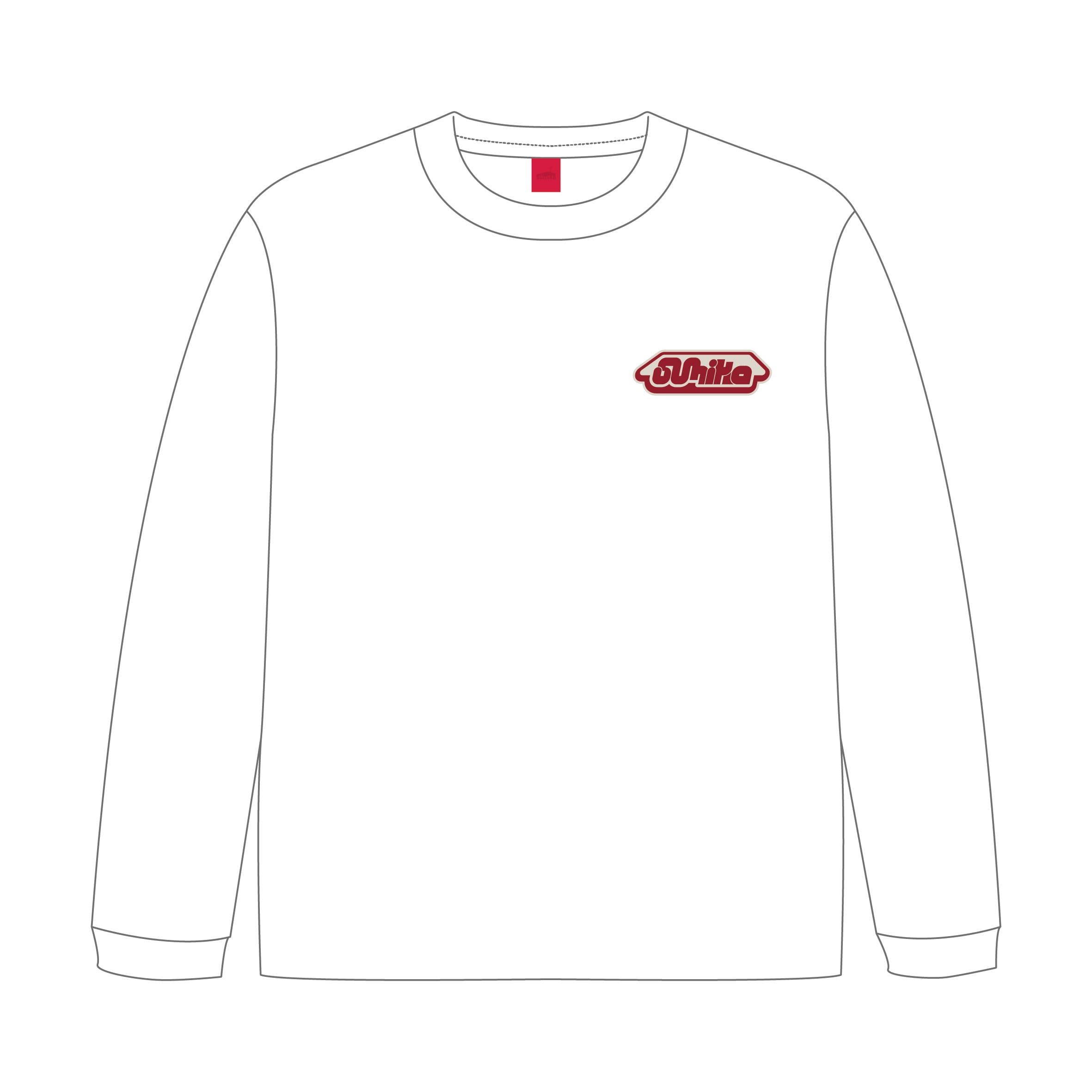 sumika / ワッペンロングスリーブTシャツ（ホワイト）