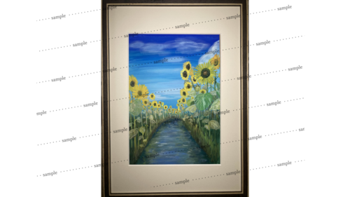 向日葵の道 風景画 The Way of Sunflowers