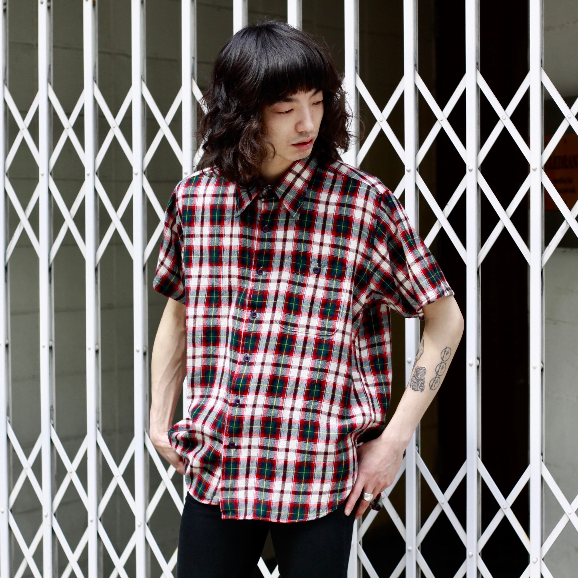 0348. 1970's sir pendleton summer wool plaid shirt 70s 70年代 ...