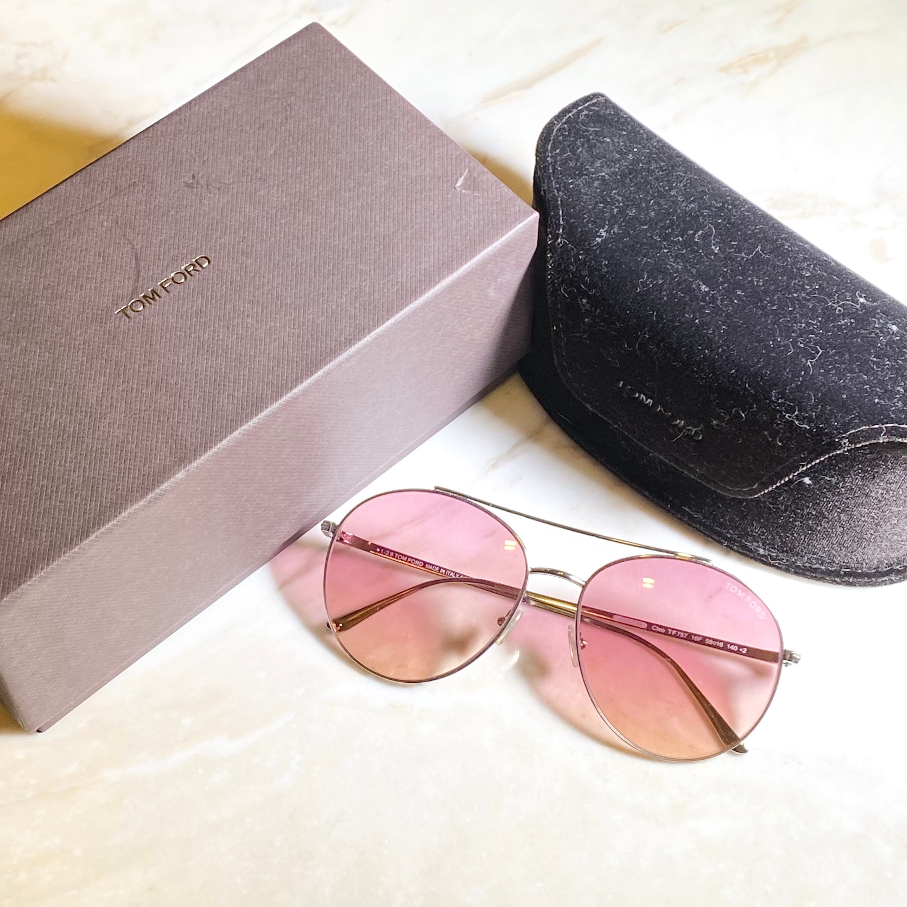 TOM FORD round frame sunglasses “Cleo” “TF757” | NOIR ONLINE 