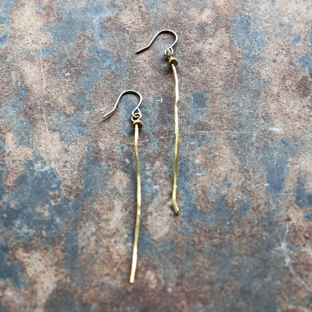 スーパーのえのき 一本｜ピアス｜イヤリング｜P354