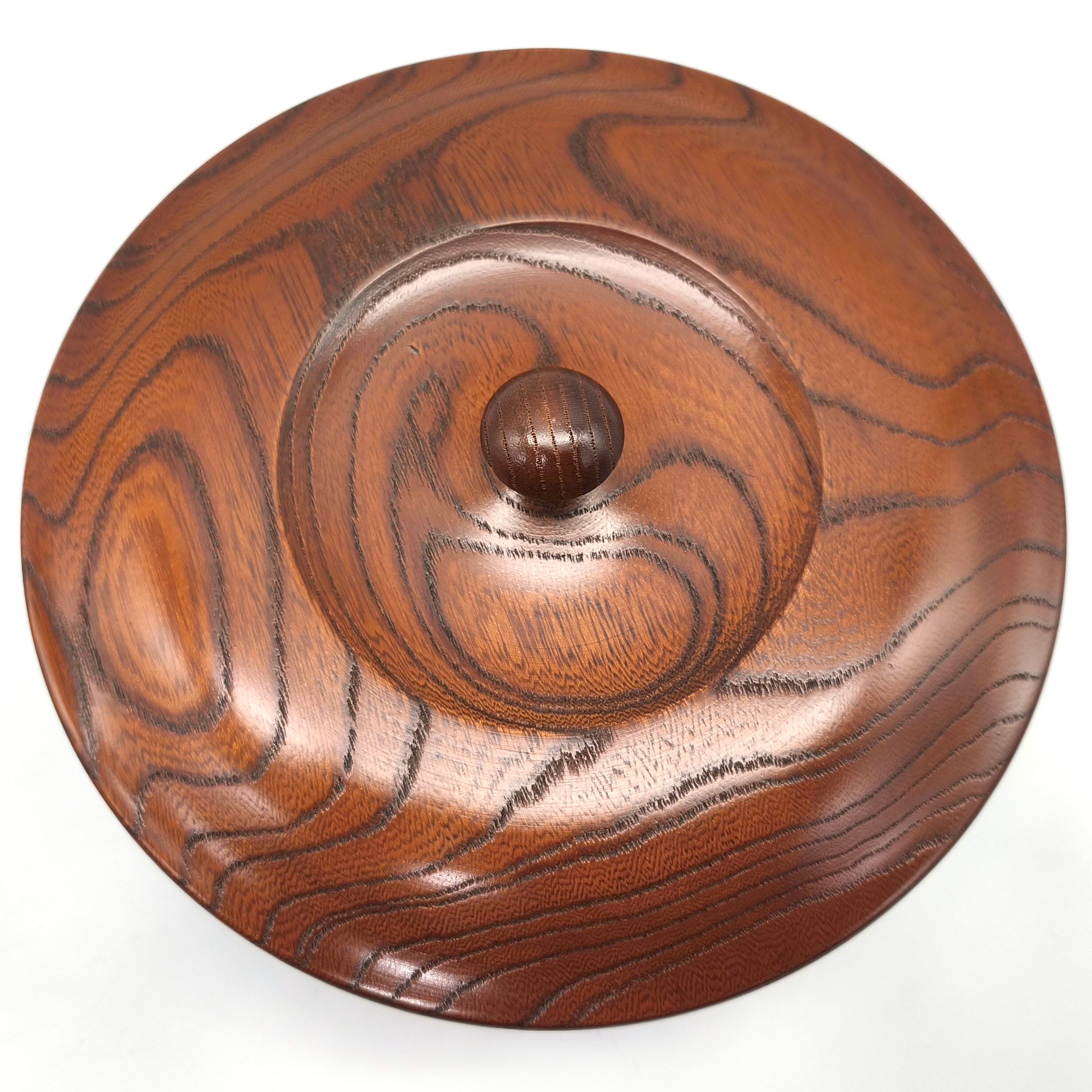 小田原製品・木製菓子器・欅(けやき)・漆器・天然木・No.250706-03