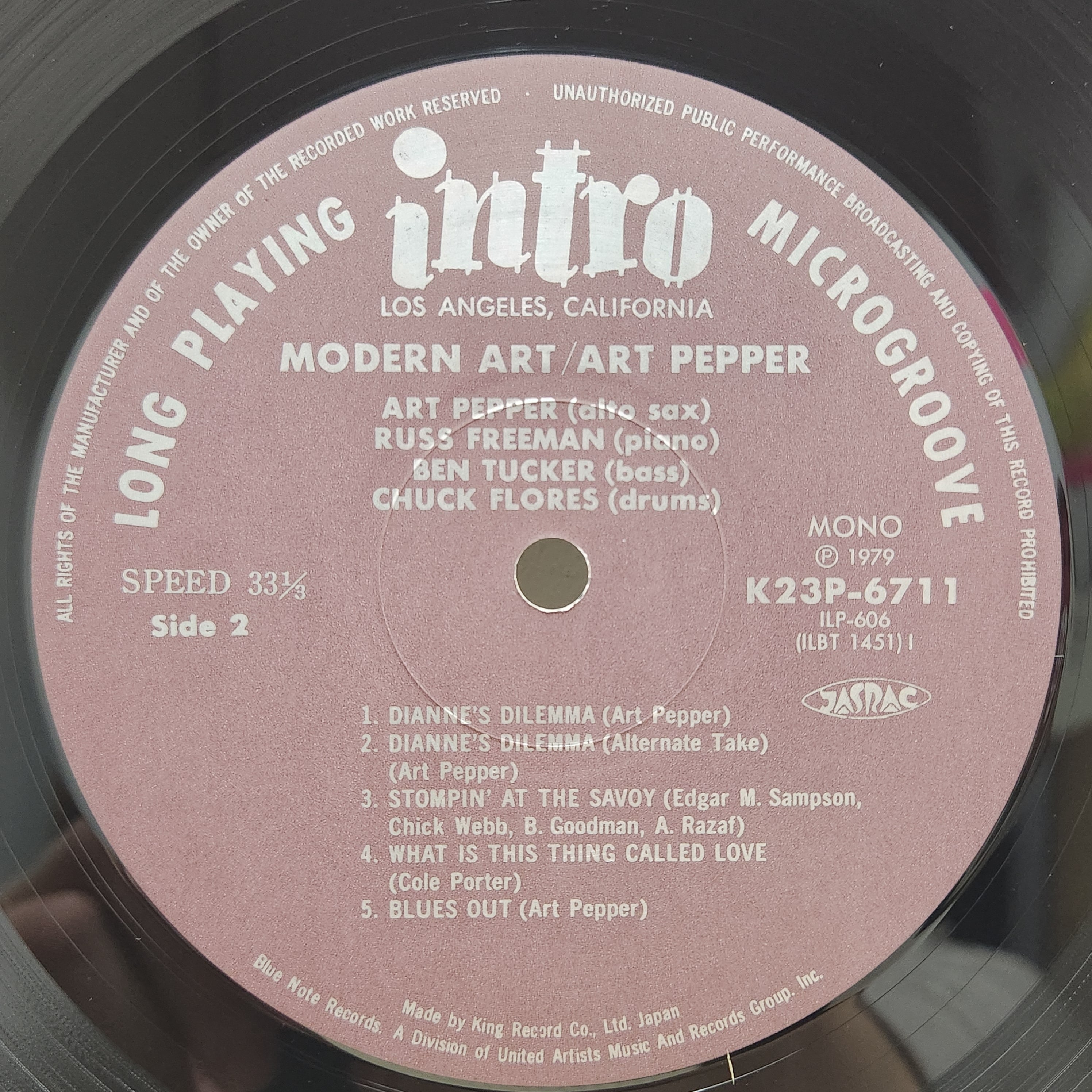 Art Pepper Quartet / Modern Art [K23P-6711, ILP-606] - 画像4