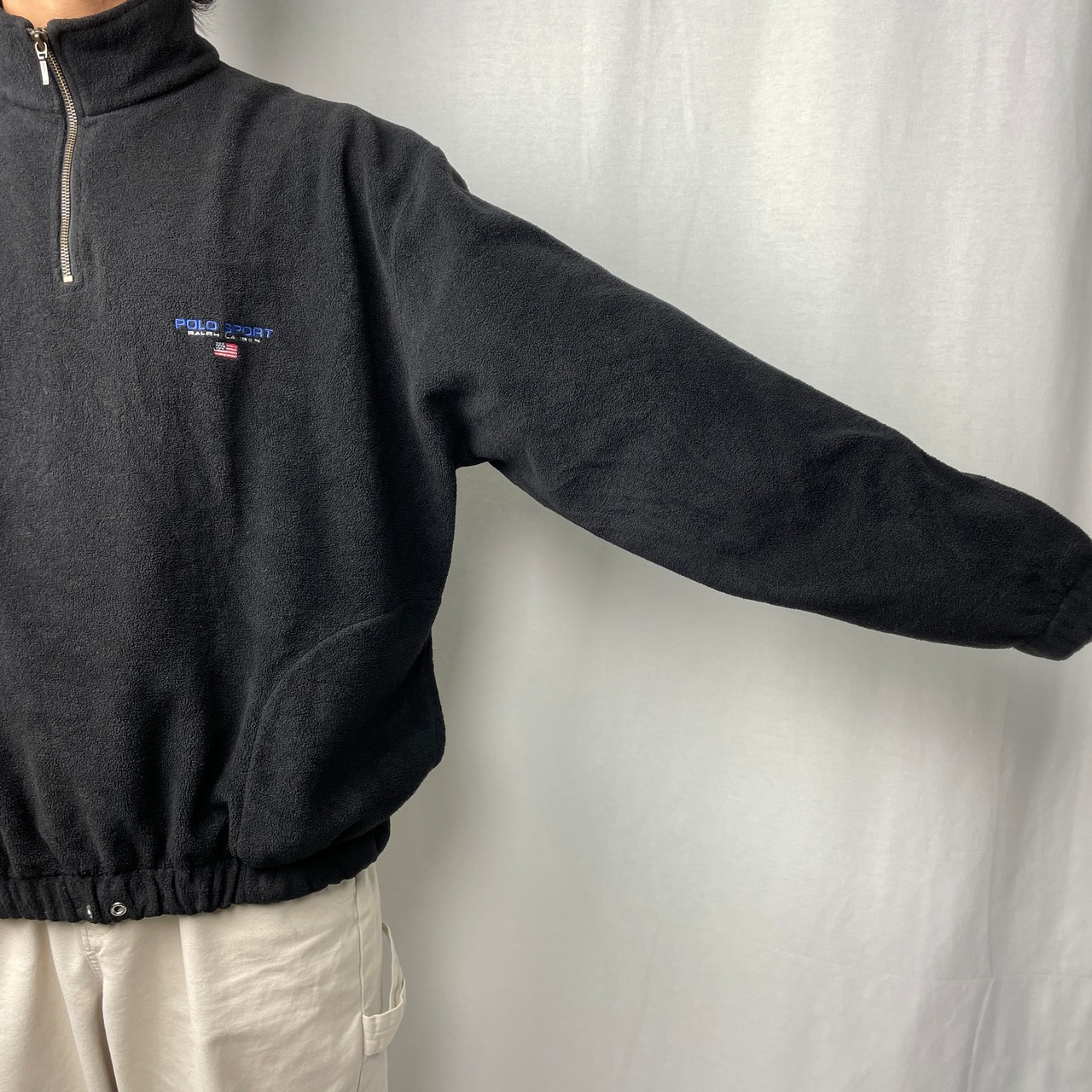 90年代 POLO SPORTラルフローレン ハーフジップ フリースジャケット 