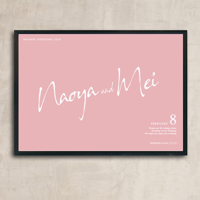 ウェルカムボード　logo／選べるカラバリ【 A3 】