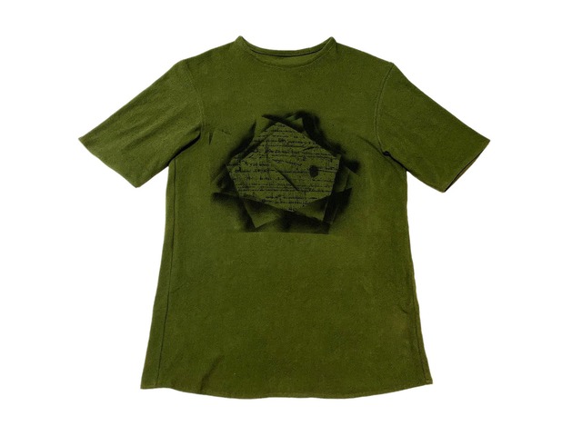 20SS 硫化染め綿麻Tシャツ / Sulfide dyeing cotton linen T-shirts / Khaki