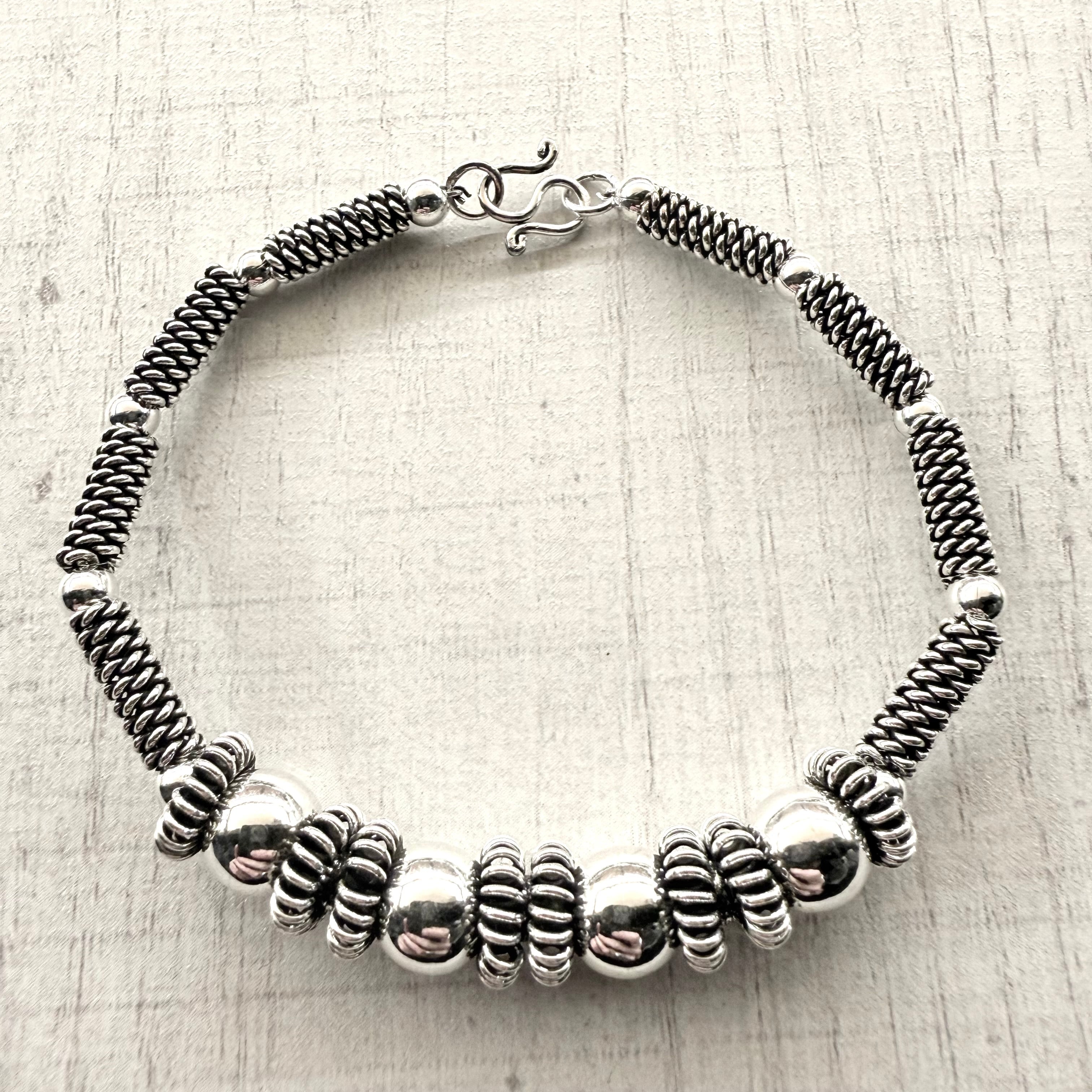 SILVER925 GOLD MIX DESIGN BRACELET/シルバー/ブレスレット